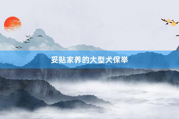 妥贴家养的大型犬保举