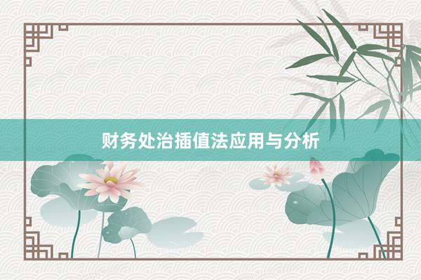 财务处治插值法应用与分析
