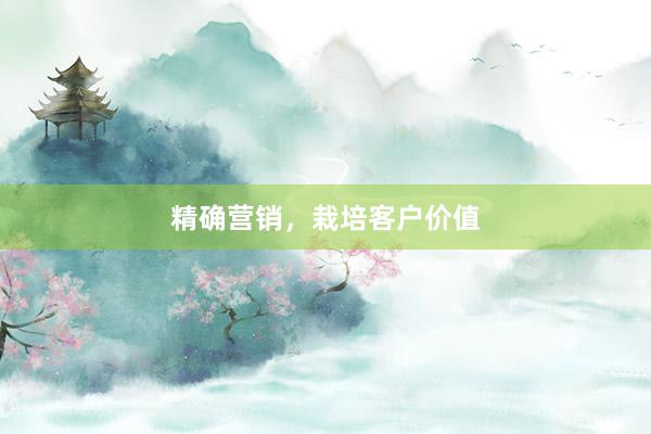 精确营销，栽培客户价值