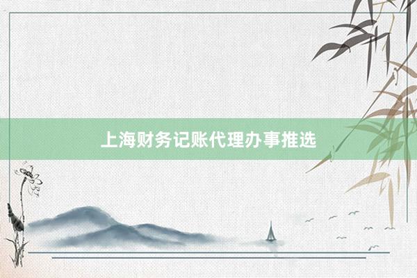 上海财务记账代理办事推选