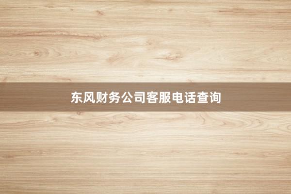 东风财务公司客服电话查询